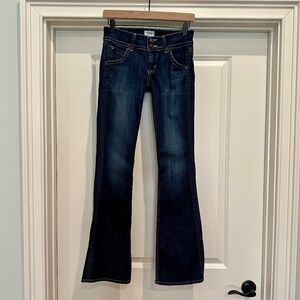 Hudson Signature Low Rise Bootcut Flap Pocket Jeans -Dark Blue Wash Size 25